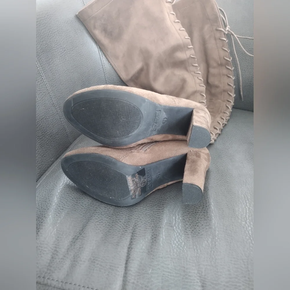 Top Moda Over the Knee Tan Boots